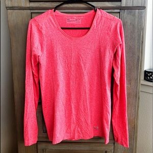 Under Armour Hot Pink Fittted Long-Sleeve